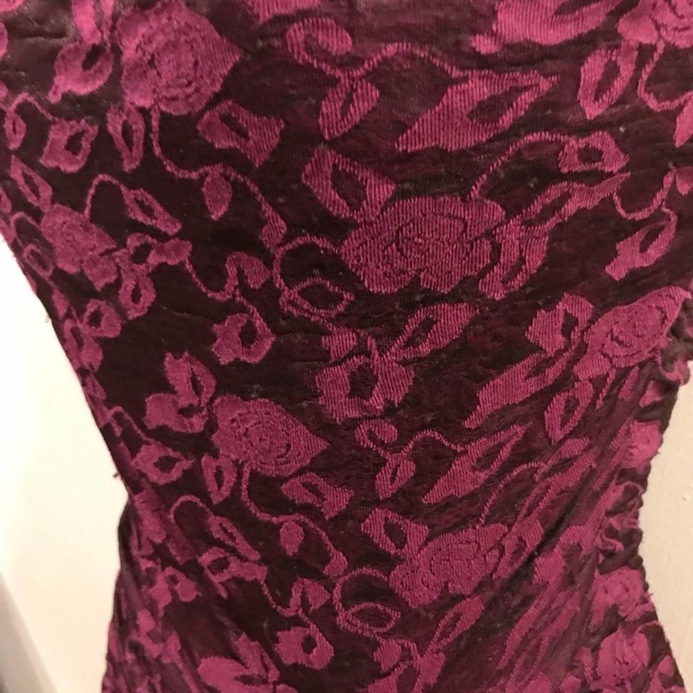 Free People Bodycon Mini Dress Cutout Maroon XS - Picture 7 of 16